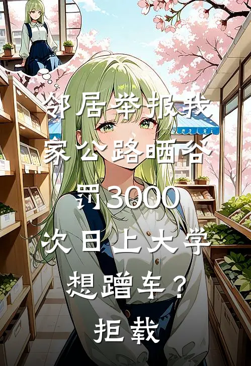 邻居举报我家公路晒谷罚3000，次日上大学想蹭车？拒载