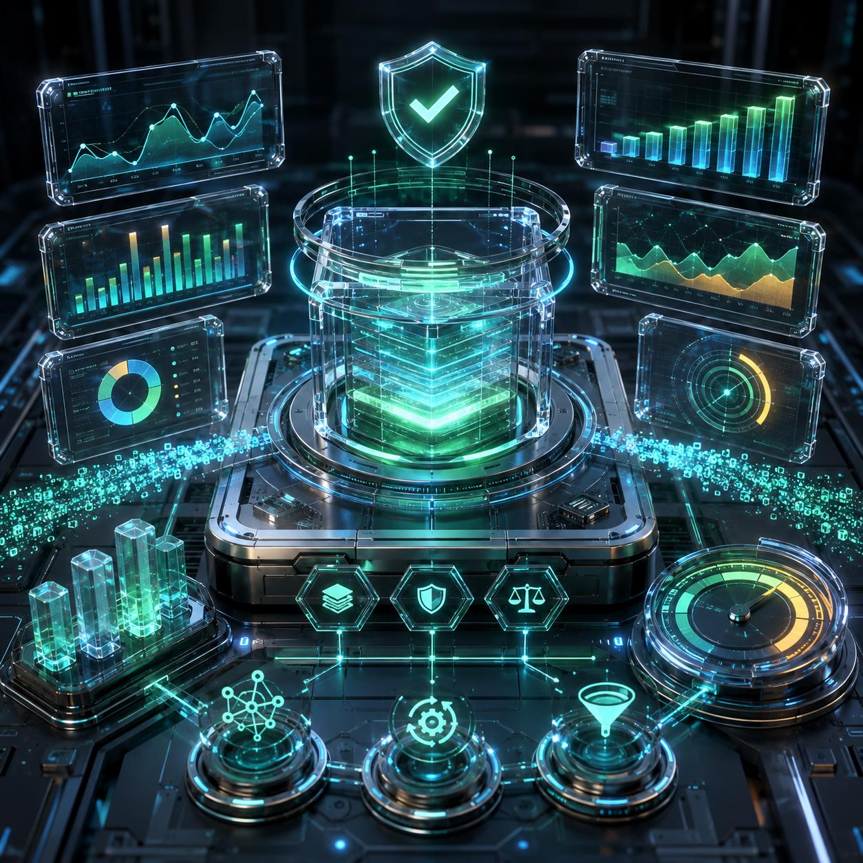 API中转站成本治理 3D 科技看板
